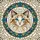Ragdoll Cat Tiffany Style Stained Glass Mosaic Blue Eyes Teal Gold Swirls White Cream Fur Stained Glass Suncatcher - 5