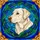 Cream Labrador Retriever Stained Glass Mosaic - Art Nouveau Leaf & Vine Tiffany Style Stained Glass Suncatcher - 5