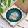 Cream Labrador Retriever Stained Glass Mosaic - Art Nouveau Leaf & Vine Tiffany Style Stained Glass Suncatcher - 3