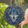 Majestic Wolf Head Geometric Stained Glass Mosaic - Intricate Tiffany Style Jewel Tones Stained Glass Suncatcher - 2