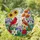 Male & Female Cardinal Birds Gazing Floral Stained Glass Tiffany Art - Nature Lover Gift Stained Glass Suncatcher - 1