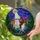 Bigfoot Riding Unicorn Flying Saucer Stained Glass Cosmic Night Sky Full Moon Pine Forest Stained Glass Suncatcher - 2