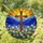 Highly Detailed Jewel Tone Rustic Wooden Cross, Daisy Field, Mountain Sunburst Sky Stained Glass Suncatcher - 1