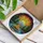 Campfire Pine Snow Mountain Lake Glowing Sunset - Stained Glass Style Nature Art Decor Stained Glass Suncatcher - 3