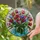 Jewel Tone Stained Glass Tulips Bouquet - Intricate Tiffany Mosaic Floral Art Decor Stained Glass Suncatcher - 2