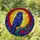 Raven Stained Glass Art - Iridescent Tiffany Style Sunburst Blue Purple Teal Jewel Tones Stained Glass Suncatcher - 1