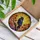 Black Crow Autumn Leaves Tiffany Stained Glass Sunset - Iridescent Jewel Tones Stained Glass Suncatcher - 3