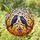 Black Ravens on Tree Branches Autumn Sunset Stained Glass Birdhouse - Jewel Tone Fall Decor Stained Glass Suncatcher - 1