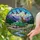 Vintage Green Truck Buck Fawn Birds Majestic Mountain Forest Stained Glass Jewel Tone Art Stained Glass Suncatcher - 2