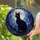 Black Cat Full Moon Stained Glass - Cosmic Galaxy Tiffany Style Cat Lover Gift Stained Glass Suncatcher - 2