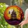 Dark Fantasy Gothic Haunted Mansion Witch Full Moon Jewel Tone Tiffany Stained Glass Stained Glass Suncatcher - 2