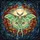 Luna Moth Stained Glass Cosmic Night Sky Autumn Leaves Full Moon Jewel Tones Stained Glass Suncatcher - 5