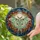 Luna Moth Stained Glass Cosmic Night Sky Autumn Leaves Full Moon Jewel Tones Stained Glass Suncatcher - 2