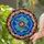 Aquamarine Fish Yin-Yang Stained Glass Mosaic - Colorful Jewel Tone Edge-to-Edge Design Stained Glass Suncatcher - 2
