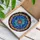Aquamarine Fish Yin-Yang Stained Glass Mosaic - Colorful Jewel Tone Edge-to-Edge Design Stained Glass Suncatcher - 3