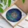 Compass Rose Twelve-Point Star Celestial Night Sky Ocean Waves Tiffany Jewel Tone Stained Glass Stained Glass Suncatcher - 3
