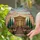 Classical Temple Stained Glass Art – Greek Roman Architecture Glowing Sunrise Sunset Sky Stained Glass Suncatcher - 2