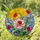 Ladybug Pink Flower Red Tulips Tiffany Glass Look Radiant Sun Mosaic Jewel Design Stained Glass Suncatcher - 1