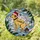 Humorous Pooping Labrador Dog Santa Hat Charlie 2025 Winter Christmas Decoration Stained Glass Suncatcher - 1
