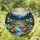 Stained Glass River Rock Blue Flower Evergreen Forest Mountain Scenic Landscape Art Stained Glass Suncatcher - 1