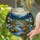 Stained Glass River Rock Blue Flower Evergreen Forest Mountain Scenic Landscape Art Stained Glass Suncatcher - 2