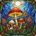 Tiffany Style Mushroom Fungi Glowing Sun Stained Glass Wildflowers Highly Detailed Pattern Stained Glass Suncatcher - 5