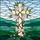 Tiffany Stained Glass Christian Cross Cherry Blossom Colorful Landscape Art Decor Stained Glass Suncatcher - 5