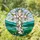 Tiffany Stained Glass Christian Cross Cherry Blossom Colorful Landscape Art Decor Stained Glass Suncatcher - 1