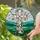 Tiffany Stained Glass Christian Cross Cherry Blossom Colorful Landscape Art Decor Stained Glass Suncatcher - 2