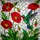 Ruby-throated Iridescent Hummingbird Red Poppy Tiffany Style Stained Glass Mosaic Art Stained Glass Suncatcher - 5