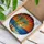 Tropical Beach Palm Trees Stained Glass Mosaic - Ocean Sunset Scene Stained Glass Suncatcher - 3