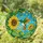 Tiffany Stained Glass Green Hummingbird Sunflower Mosaic - Blue Sky & Green Foliage Detail Stained Glass Suncatcher - 1