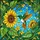 Tiffany Stained Glass Green Hummingbird Sunflower Mosaic - Blue Sky & Green Foliage Detail Stained Glass Suncatcher - 5