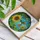 Tiffany Stained Glass Green Hummingbird Sunflower Mosaic - Blue Sky & Green Foliage Detail Stained Glass Suncatcher - 3
