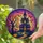 Haunted Mansion Jack-O-Lantern Autumn Tree Bats Twilight Halloween Window Decor Stained Glass Suncatcher - 2