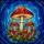 Mushroom Red Cap Intricate Tiffany Stained Glass Mosaic - Berries Foliage Blue Teal Sky Stained Glass Suncatcher - 5