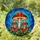 Mushroom Red Cap Intricate Tiffany Stained Glass Mosaic - Berries Foliage Blue Teal Sky Stained Glass Suncatcher - 1