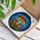 Mushroom Red Cap Intricate Tiffany Stained Glass Mosaic - Berries Foliage Blue Teal Sky Stained Glass Suncatcher - 3