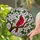 Red Cardinal Bird Dogwood Blossoms Stained Glass Mosaic Art Gnarled Branch Jewel Tones Stained Glass Suncatcher - 2