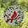 Red Cardinal Bird Dogwood Blossoms Stained Glass Mosaic Art Gnarled Branch Jewel Tones Stained Glass Suncatcher - 1