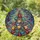 Tiffany Stained Glass Guitar Christmas Tree Mosaic Multi-Colored Lights Musical Gift Stained Glass Suncatcher - 1