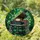 Ornate Black Grand Piano Stained Glass with Glowing Fairy Lights & Deep Green Foliage Stained Glass Suncatcher - 1