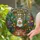 White Ghost Watering Can Greenhouse Interior Potted Plants Tiffany Glass Window Panes Stained Glass Suncatcher - 2
