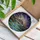 Open Book Mountain Lake Landscape - Cosmic Nebula Glowing Night Sky Stained Glass Stained Glass Suncatcher - 3