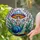 Detailed Mushroom Snail Stained Glass Tiffany Art - Iridescent Bell Flowers Mosaic Jewel Tones Stained Glass Suncatcher - 2