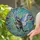 Raccoon Reading Book Butterfly Wings Stained Glass Tiffany Mosaic Celestial Decor Stained Glass Suncatcher - 2
