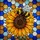 Bumblebee Sunflower Honeycomb Stained Glass - Tiffany Style Hexagonal Jewel Tones Stained Glass Suncatcher - 5