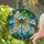 Vibrant Blue Dragonfly Tiffany Stained Glass Flower Mosaic - Jewel Tone Decor Gift Stained Glass Suncatcher - 2