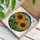 Tiffany Style Sunflower Stained Glass Mosaic - Detailed Green Foliage & Iridescent White Stained Glass Suncatcher - 3