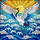 Majestic White Crane Tiffany Stained Glass Radiant Sun Swirling Waves Seascape Art Stained Glass Suncatcher - 5